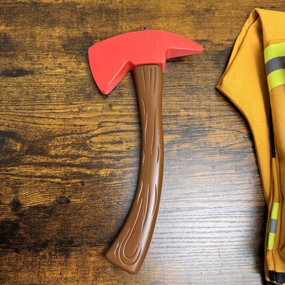 Teetot Firefighter Costume Kids Size 5-6 Fire Dept Dress Up Set Helmet Axe - Picture 15 of 16